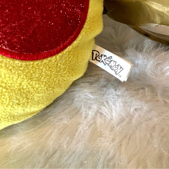 Pokemon Pikachu Plush Pillow Head Doll 12” Stuffed Toy Factory2019 Eye Wink. - Picture 2 of 2